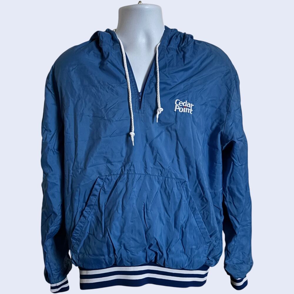 Holloway Medium Sporty Hooded Windbreaker Blue Relaxed